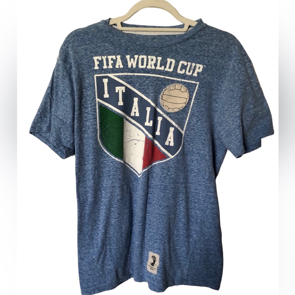 FIFA 2014 Italia World Cup Blue Short Sleeve Tee Medium